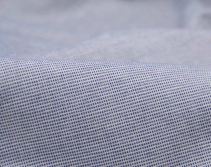 Hosenstoff aus Baumwolle, Polyester, Stretch blau meliert - 140cm breit - Stoff matt melange