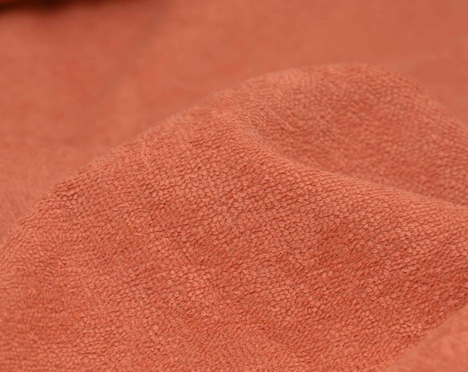 Terry cloth jersey made of cotton in rust, curled cotton by Katia Fabrics - 185 cm wide - matte fabric, UNI