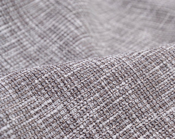 Leinenstoff mit Baumwolle braun, weiß meliert - 165cm breit - Stoff glatt melange