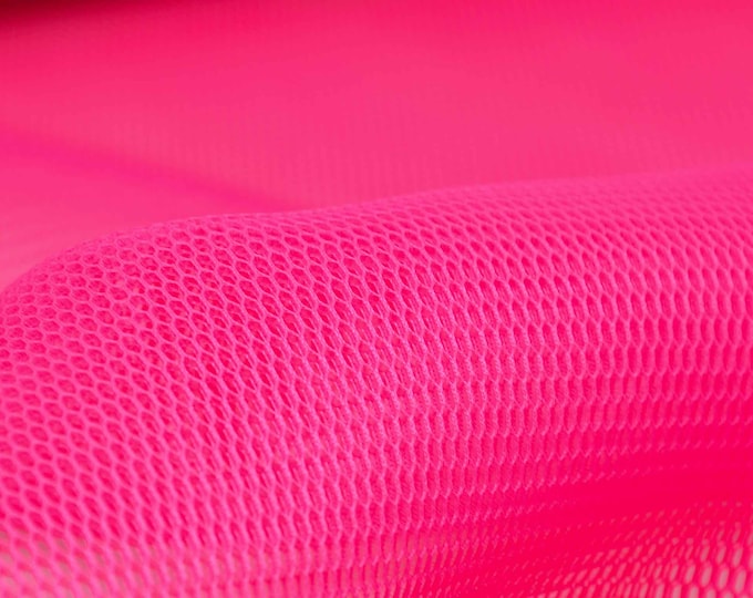 Dekostoff 3d Mesh, Netzstoff in neon pink für Taschen - 70cm breit - Stoff halb transparent, UNI