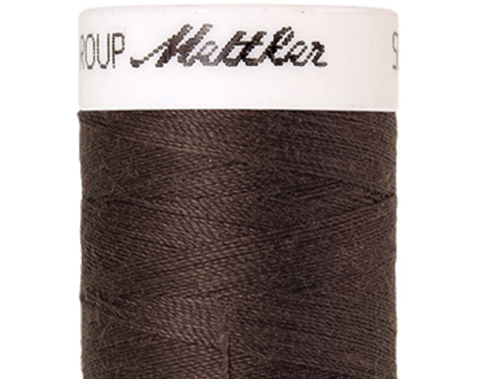 Seralon 200 m col. 399 (Earthy Brown Coal) sewing thread by Amann Mettler - High-quality sewing thread for sewing projects - 200 meters on the roll - Color