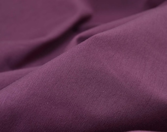 Organic cotton jersey from mind the Maker in solid aubergine - 170 cm wide - smooth fabric, solid color