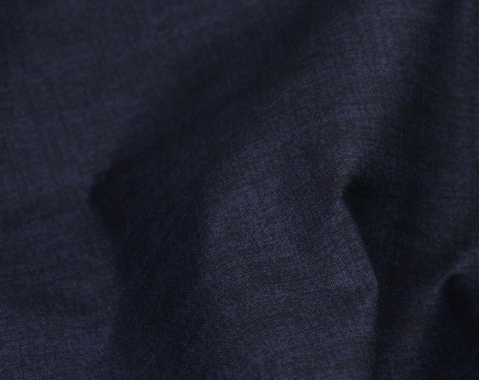 Cotton fabric Linen Texture Patchwork fabric made of cotton in black - 110 cm wide - smooth, melange fabric