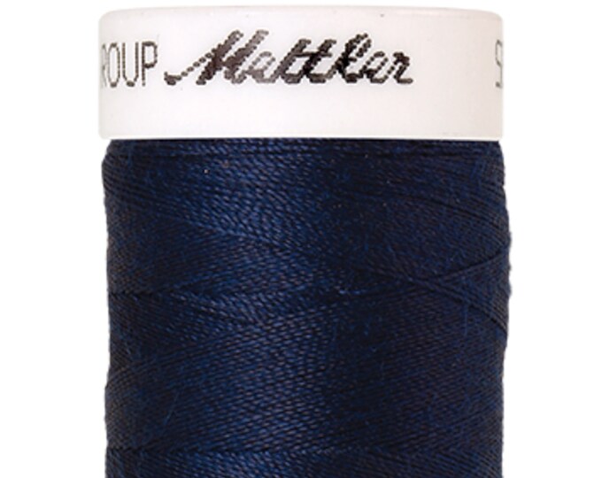 Seralon 200 m col. 823 (Night Blue) sewing thread by Amann Mettler - High-quality sewing thread for sewing projects - 200 meters on a spool - Color Night