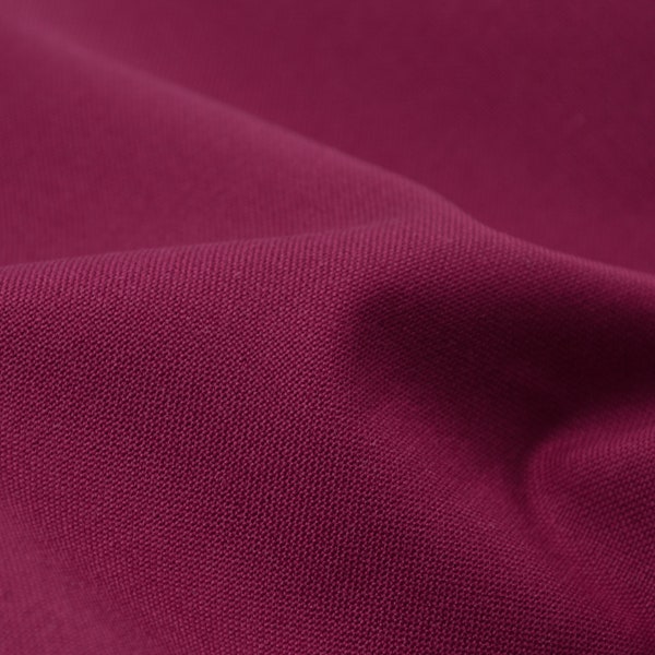 Cotton fabric from Westfalenstoffe woven fabric, yarn-dyed, burgundy, red - 150 cm wide - fabric matt, plain