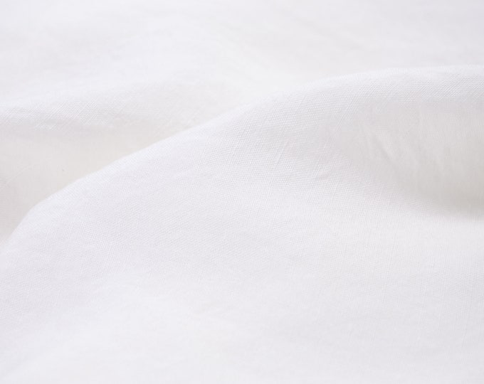 NEU! Leinen Viskose Mischung Stoff uni offwhite, creme-weiß, eierschale