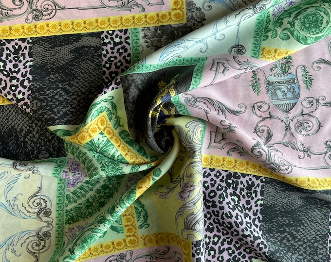 Blouse fabric, viscose, silk, designer fabric from Italy