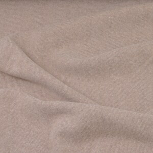 Gillo knitted cotton fabric in beige, natural by Hilco - 175 cm wide - matte melange fabric image 7