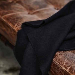 ORGANIC wool fabric, double face, black - Mind the Maker