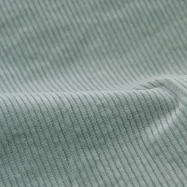 Kord Stoff Stretch, Baumwolle uni, Bubble washed, mint - 140cm breit - Stoff leicht glänzend, UNI