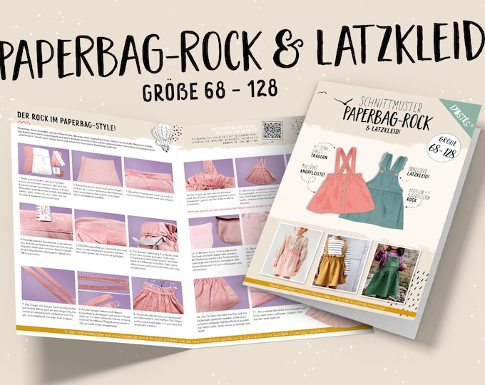 Dungaree/Dungaree Dress (Size 68 - 128) Paper Pattern Lybstes