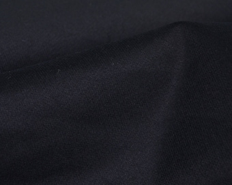 Hosenstoff Samt aus Baumwolle mit Stretch in uni schwarz - 140cm breit - Stoff leicht glänzend, UNI