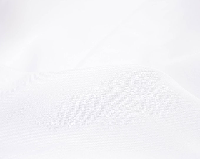 Blusenstoff aus Bambus in uni weiß - 150cm breit - Stoff glatt UNI