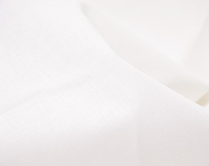 Baumwollstoff Westfalenstoffe Druckstoff weiß, creme-weiß - 150cm breit - Stoff glatt, UNI