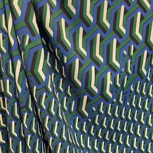 retro, blouse, design, dress, green, blue, skirt, panel