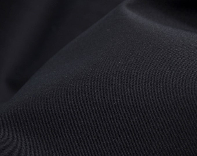 Hosenstoff aus Baumwolle, Stretch in uni schwarz - 150cm breit - Stoff glatt UNI