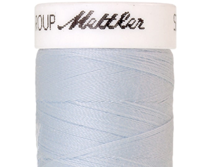 Seralon 200 m col. 23 (Hint of Blue) sewing thread by Amann Mettler - High-quality sewing thread for sewing projects - 200 meters on the roll - Color Hint
