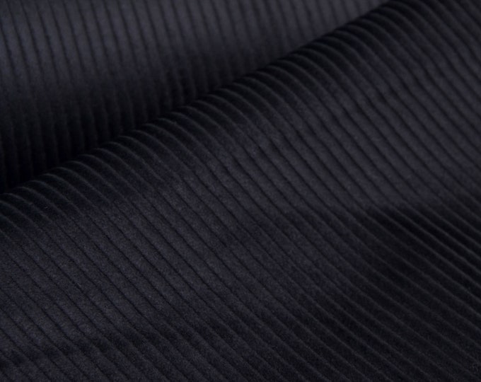 Leinenstoff mit Viskose in blau mit Stickerei - 145cm breit - Stoff leicht glänzend UNI