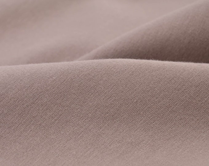 Sweatstoff uni beige, „Soft Sweat“ von Hilco - 150cm breit - Stoff matt UNI
