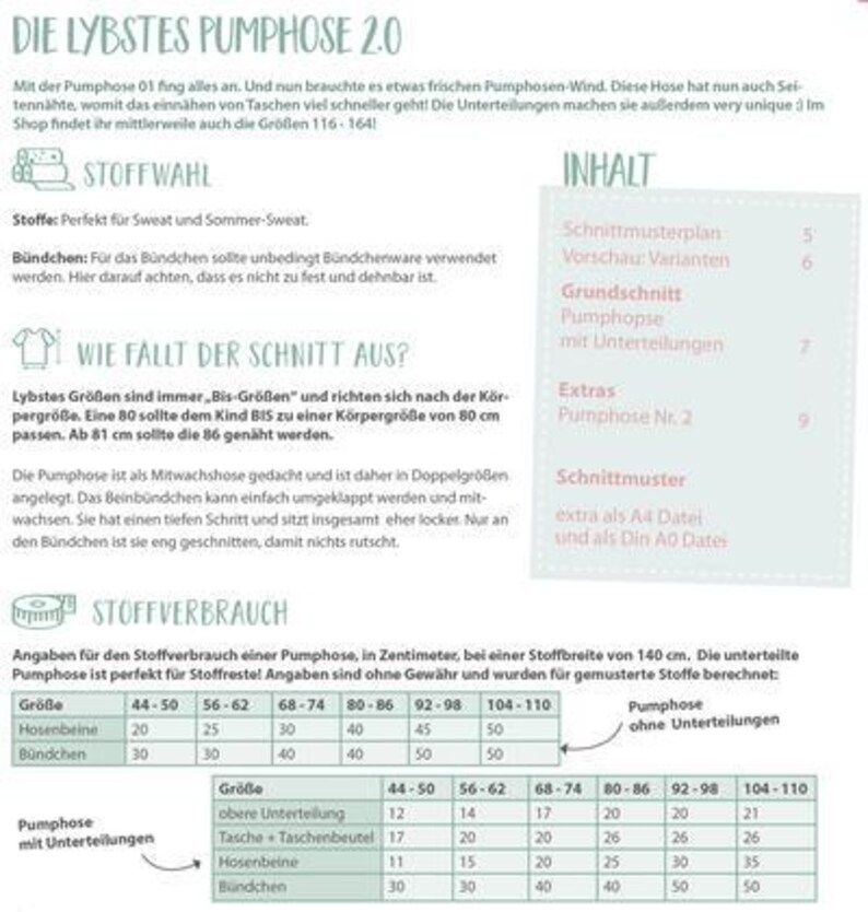 Lybstes Pumphose 2.0 paper sewing pattern by Lybstes image 5