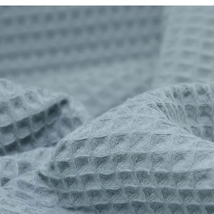 Waffelpique, Waffelstoff, Baumwolle, Meterware, Uni, mint - 150cm breit - Stoff matt, UNI