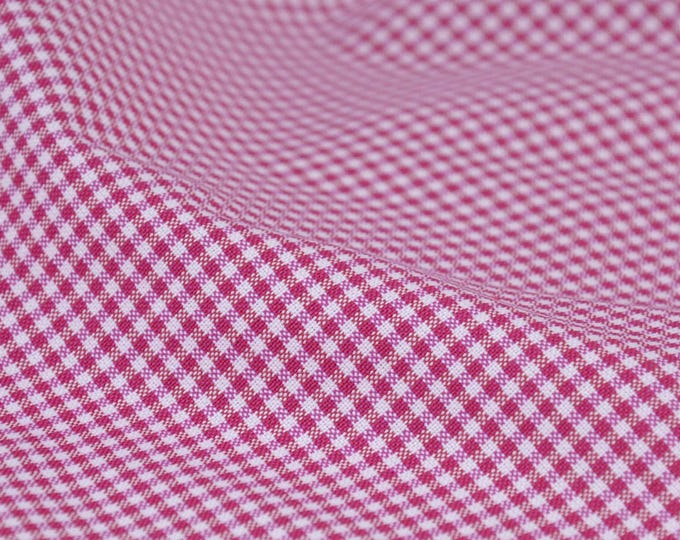 Cotton woven fabric Florence Vichy check, magenta by Westfalenstoffe - 150 cm wide - smooth fabric, checks