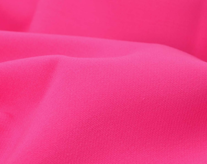 Trouser fabric made of viscose, polyester with stretch in plain pink - 140 cm wide - smooth fabric, UNI