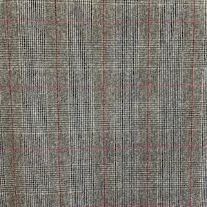 Wolle, Karo, Glencheck, braun, blau, rot, Stretch