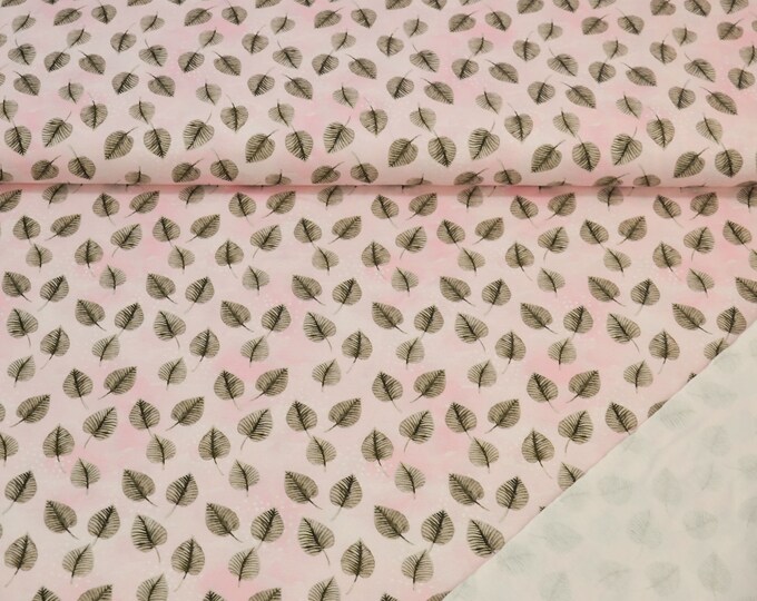 Beaver, pink, otter, leaves, brown, jersey - Hilco Beaver Friends