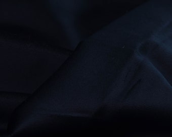 Evening wear velvet fabric, flat, in dark blue - 130 cm wide - fabric slightly shiny, solid color