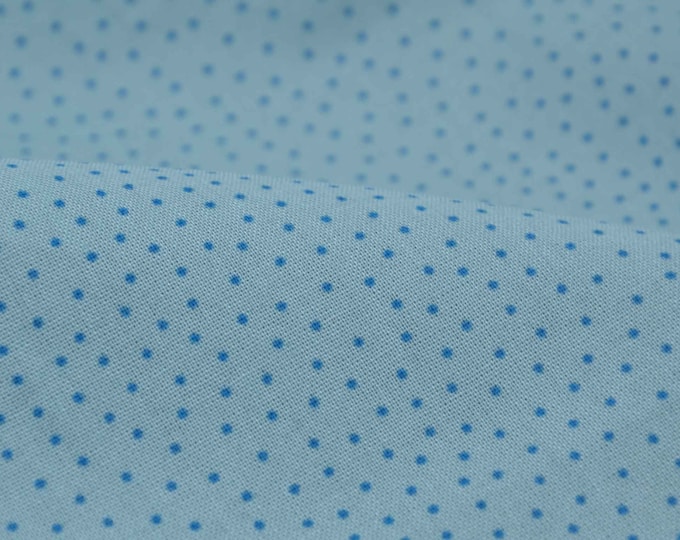 Baumwollstoff Bangkok mint, blau Punkte von Westfalenstoffe - 150cm breit - Stoff glatt, Punkte