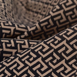 Trouser fabric &quot;Henry&quot; made of cotton, geometric patterned by Hilco - 145 cm wide - patterned fabric, geometric patterns