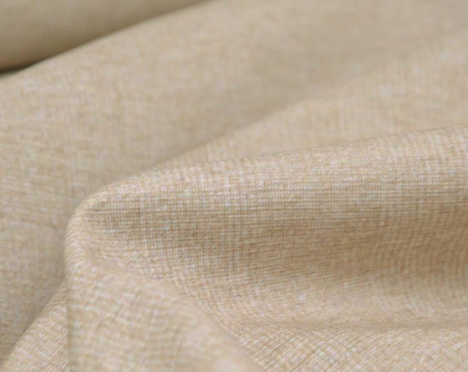 Romanit jersey made of cotton, checks, beige - 150 cm wide - fabric can be used on both sides, checks