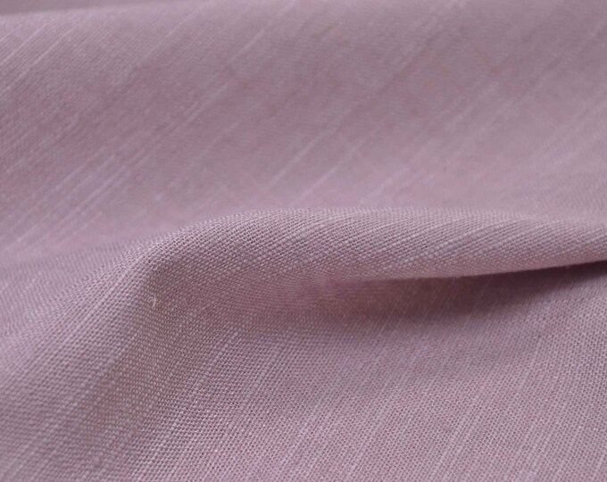Leinenstoff mit Viskose und Polyester uni, meliert rosa  - 140cm breit - Stoff meliert, melange