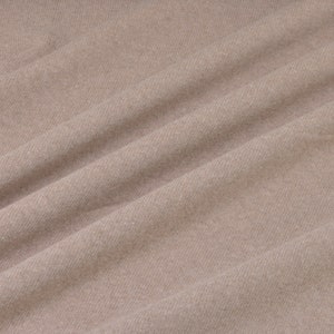 Gillo knitted cotton fabric in beige, natural by Hilco - 175 cm wide - matte melange fabric image 8