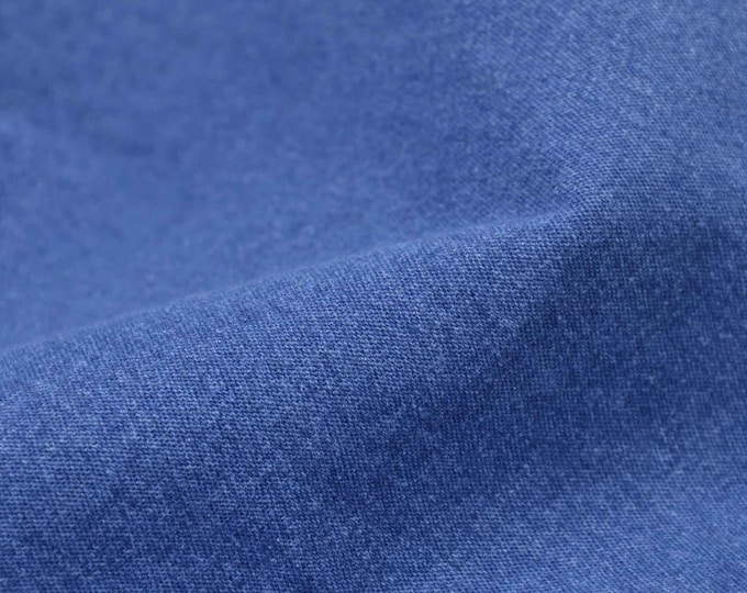 Jeans Stoff Stretch aus Baumwolle uni blau, meliert - 130cm breit - Stoff matt, UNI