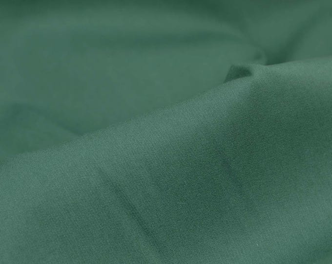 Blouse fabric made of cotton with stretch, plain, green - 145 cm wide - fabric matt, UNI