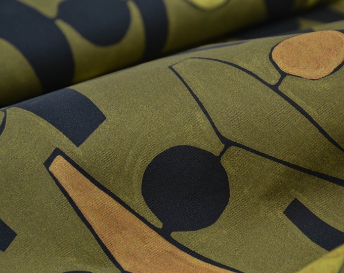 Blusenstoff Wolfram aus Baumwolle mit Stretch von Hilco - 145cm breit - Stoff gemustert gemustert