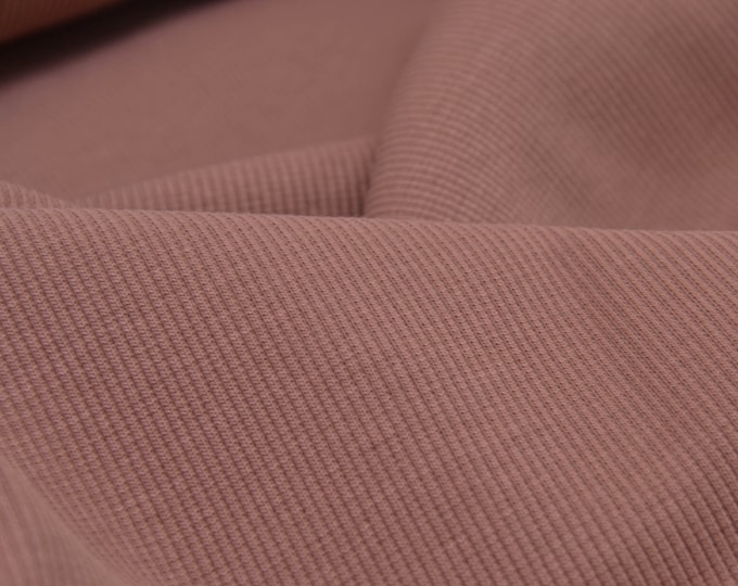 Bündchenstoff aus Bio Baumwolle in altrosa, old rose von Mind the Maker - 110cm breit - Stoff strick, UNI