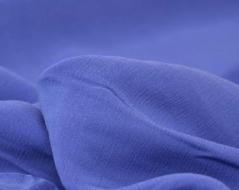 Vegan blouse fabric made from cupro and viscose in solid blue, royal blue, blouses - 145 cm wide - fabric with a slight sheen, solid color