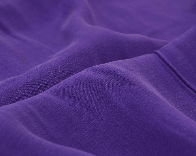 Vegan blouse fabric made from cupro and viscose in solid purple, suitable for blouses and dresses - 145 cm wide - slightly glossy fabric, solid color