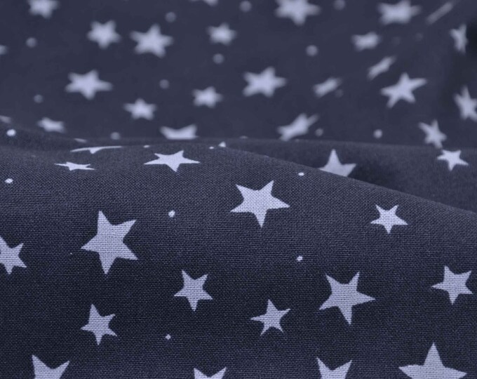 Baumwollstoff Westfalenstoffe Bergen, schwarz, Sterne, Patchwork - 150cm breit - Stoff gemustert, gemustert