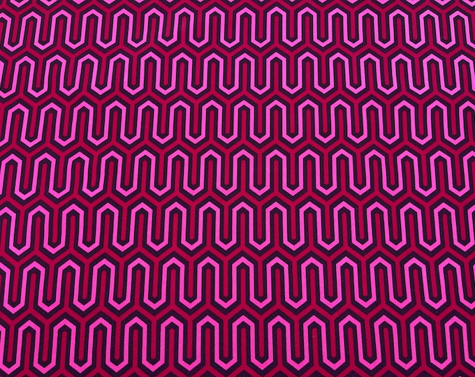 Softshell Double Face red geometric