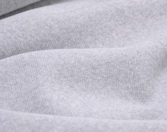 Gillo light grey melange knit fabric by Hilco - 175 cm wide - solid color knit fabric
