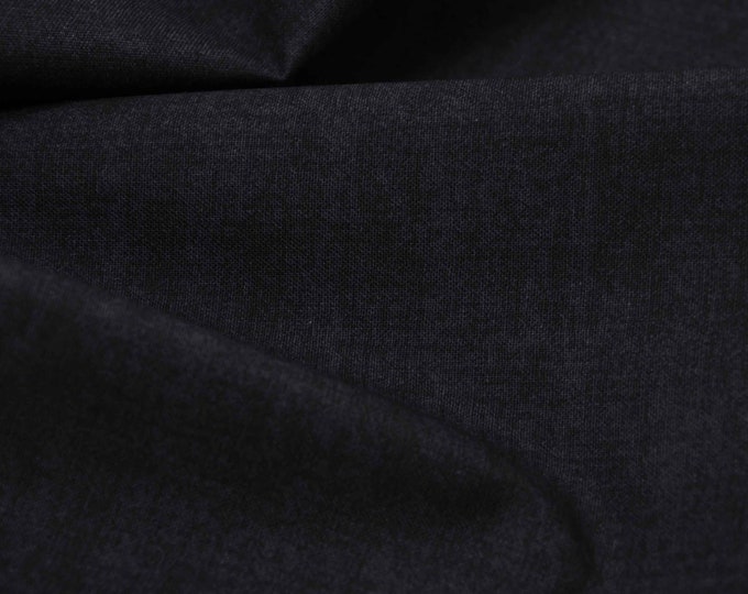 Baumwollstoff Linen Texture Patchworkstoff Leinen Optik schwarz 1473 X