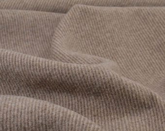 Jacket fabric made of wool and cotton, coat fabric in beige and brown - 150 cm wide - matte, patterned fabric