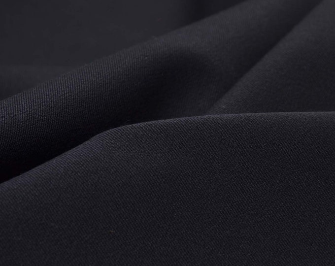 Hosenstoff in schwarz aus Viskose, Stretch von Hilco - 145cm breit - Stoff matt, UNI