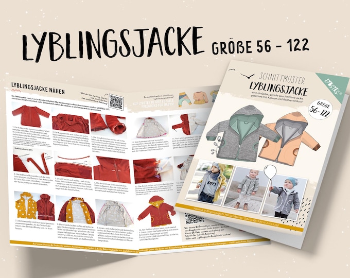Lyblingsjacke 56- 122, paper pattern children's jacket with zip