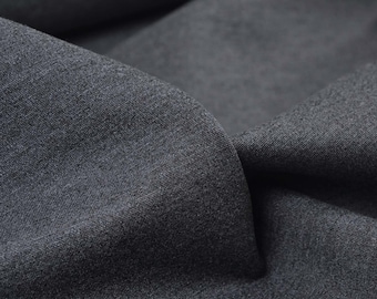 Jersey fabric, Romanit, made of viscose, firm, solid grey, dark grey by Hilco - 145 cm wide - smooth, melange fabric