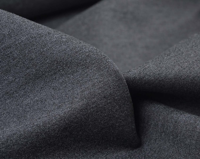 Jersey fabric, Romanit, made of viscose, firm, solid grey, dark grey by Hilco - 145 cm wide - smooth, melange fabric
